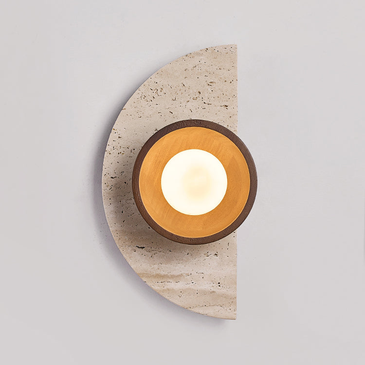 Semicircle Round Splicing Yellow Wall Lamp