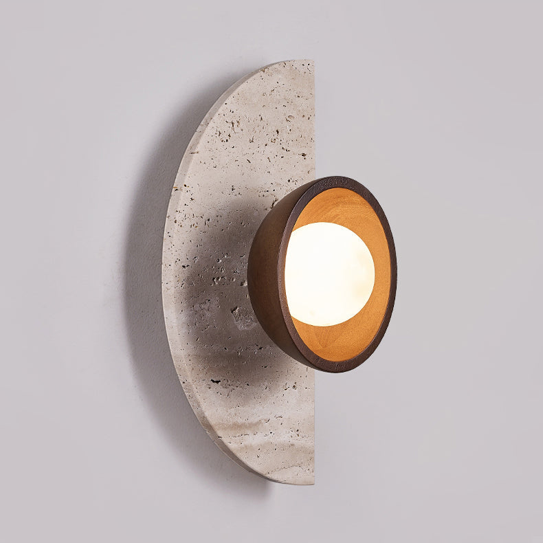 Semicircle Round Splicing Yellow Wall Lamp