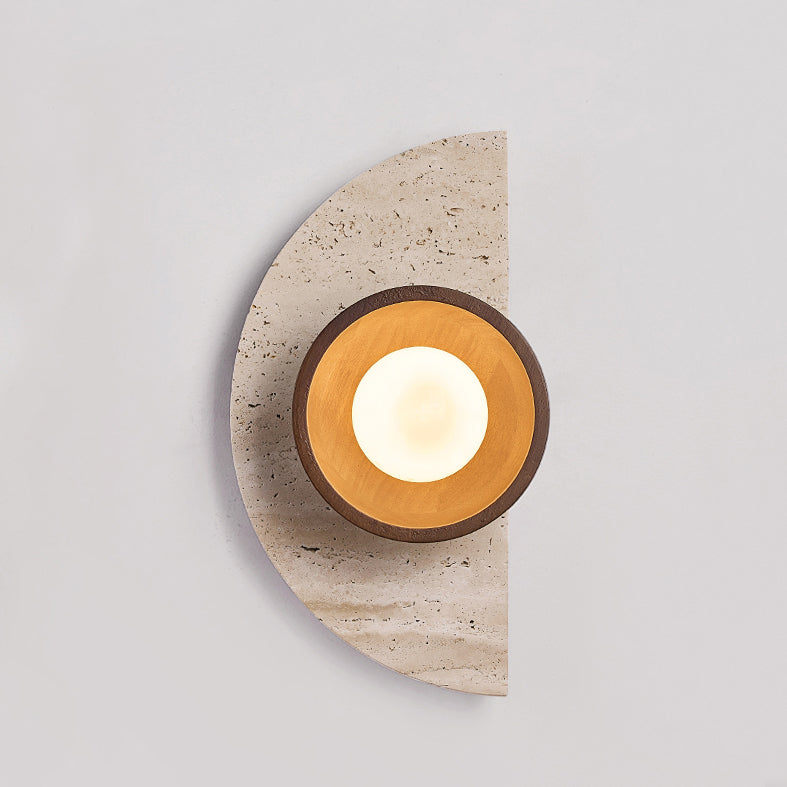 Semicircle Round Splicing Yellow Wall Lamp