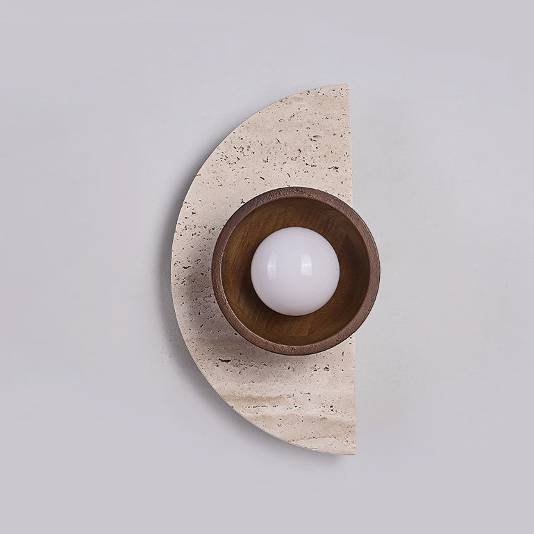 Semicircle Round Splicing Yellow Wall Lamp