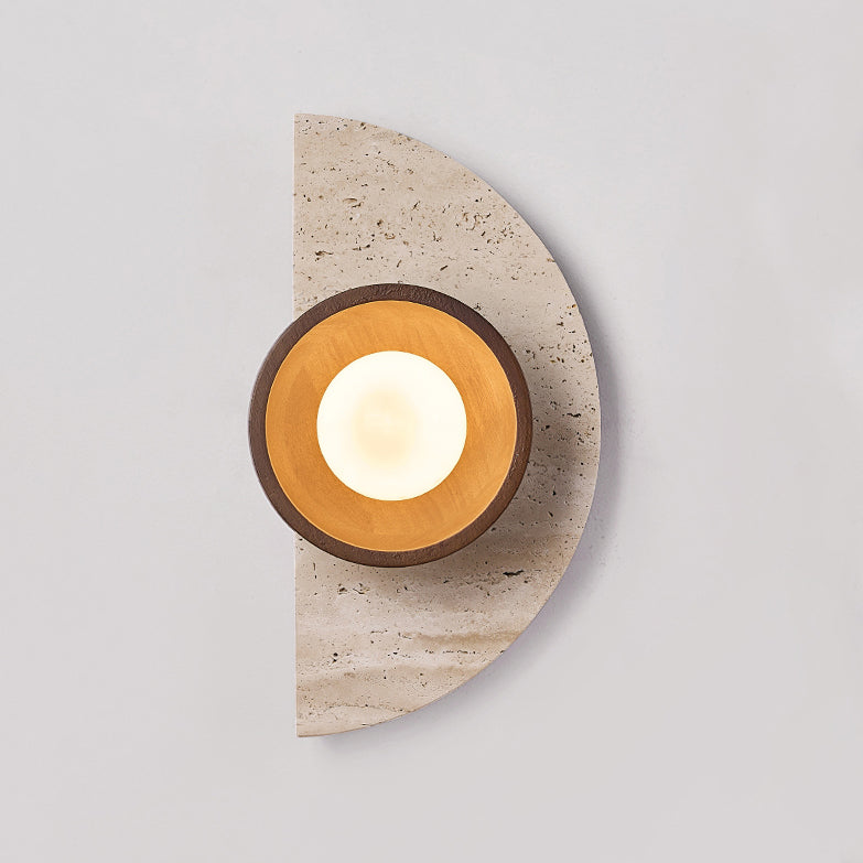 Semicircle Round Splicing Yellow Wall Lamp