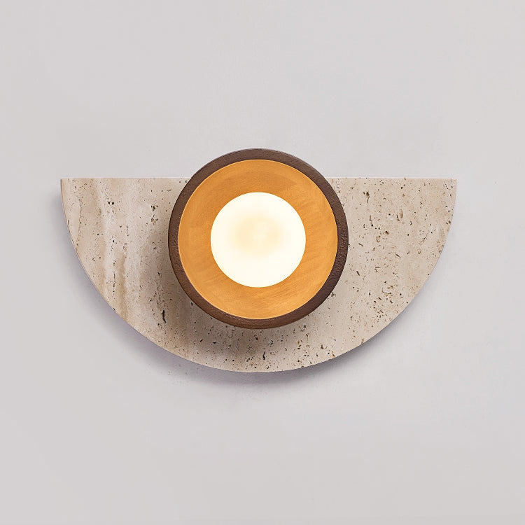 Semicircle Round Splicing Yellow Wall Lamp