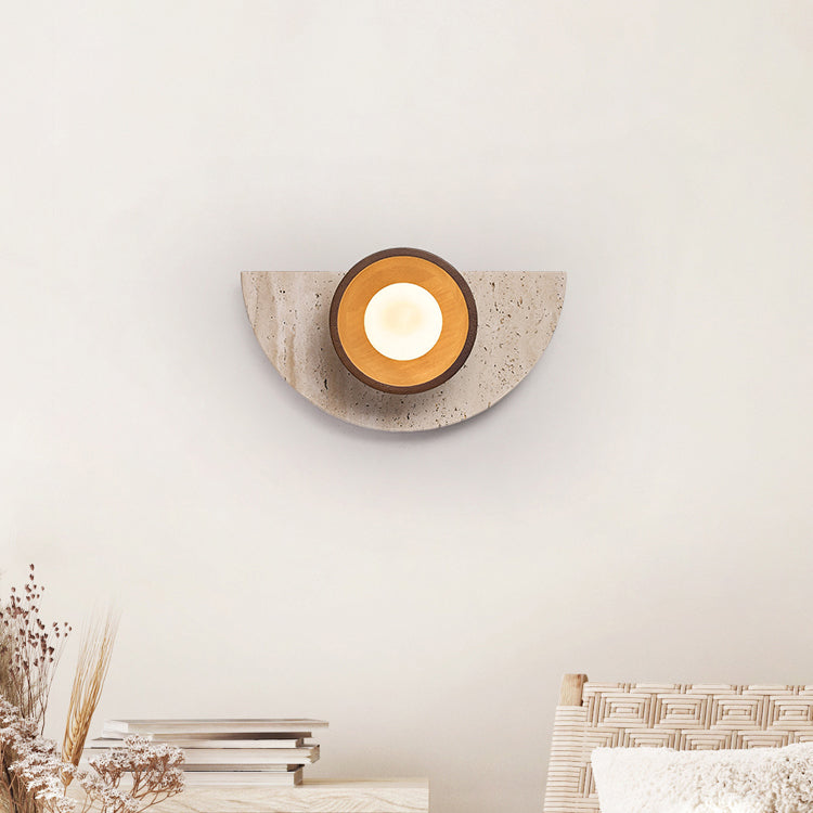 Semicircle Round Splicing Yellow Wall Lamp