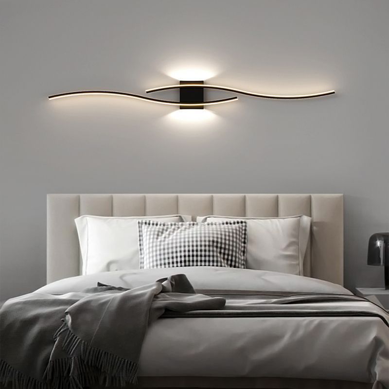 Long Curve Iron Acrylic Wall Lamp