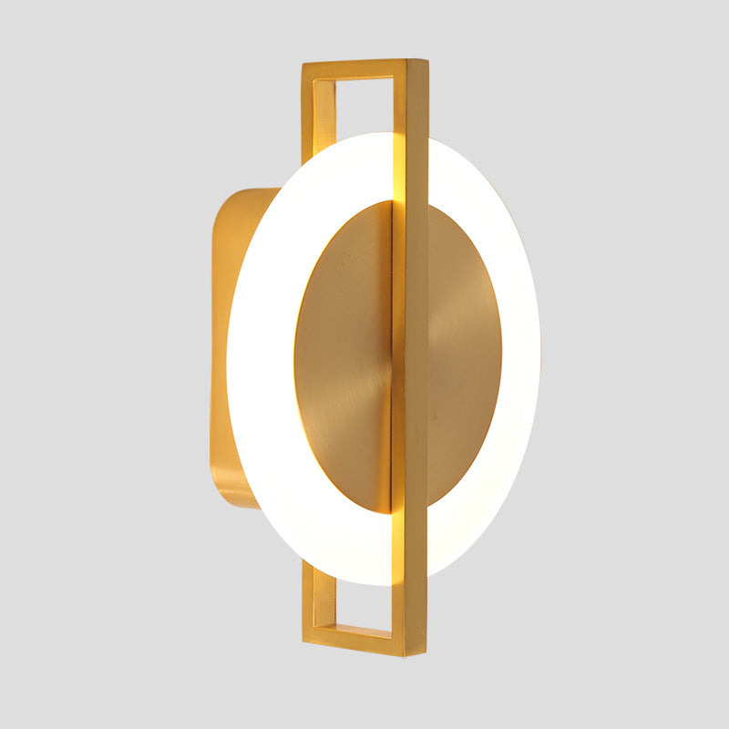 Round Full Copper Acrylic Wall Lamp