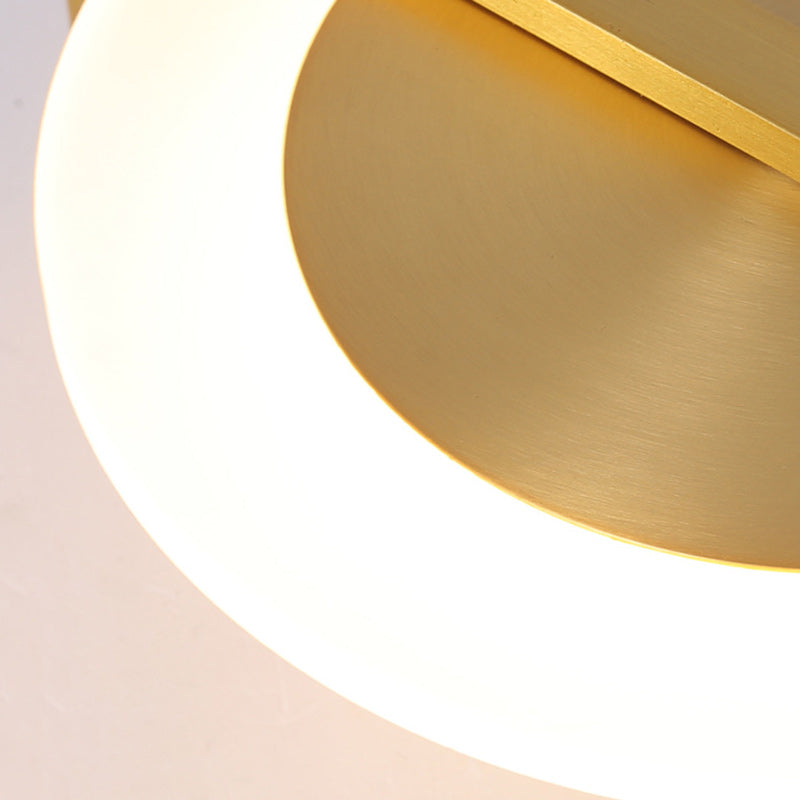 Round Full Copper Acrylic Wall Lamp