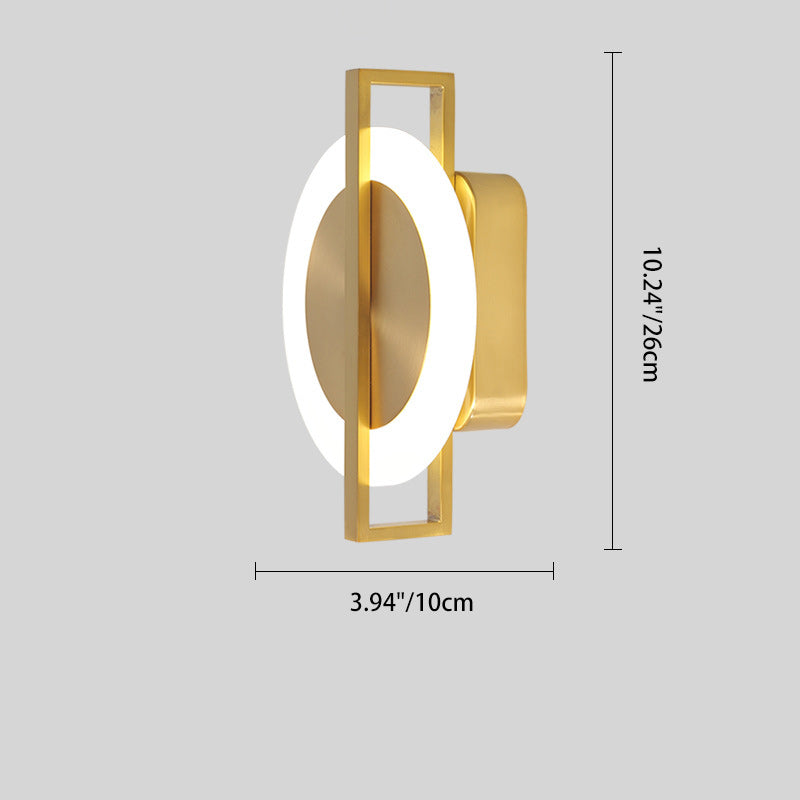 Round Full Copper Acrylic Wall Lamp