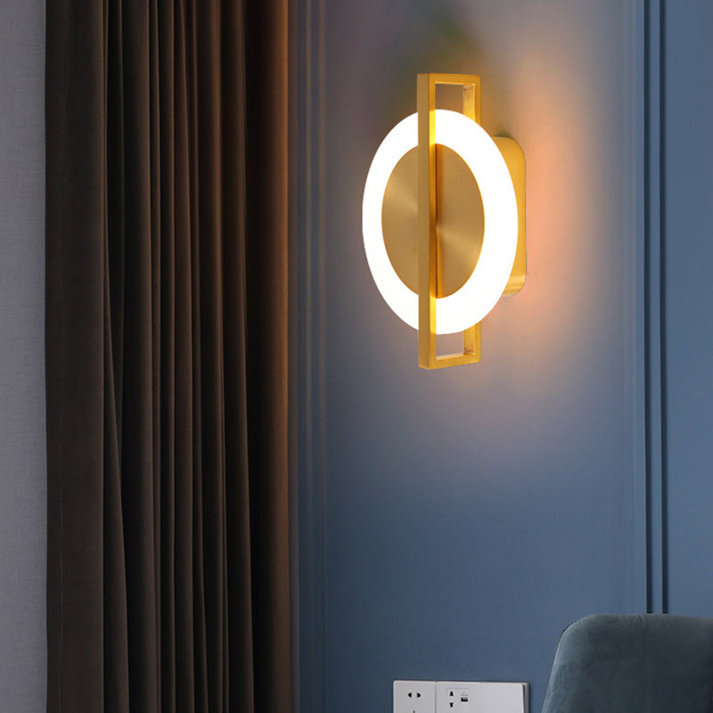 Round Full Copper Acrylic Wall Lamp