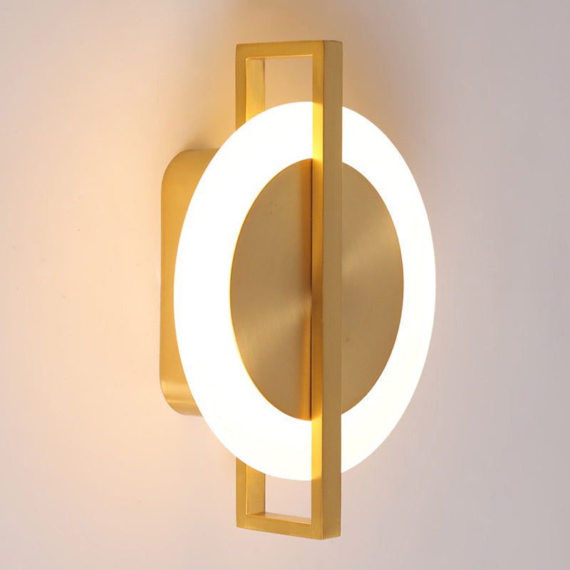 Round Full Copper Acrylic Wall Lamp