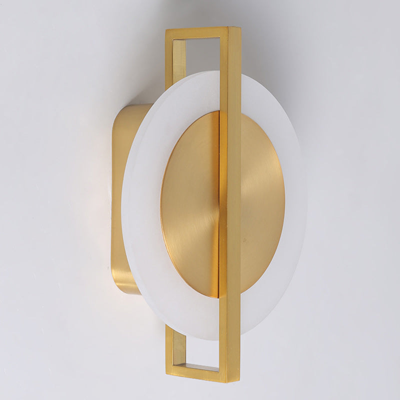 Round Full Copper Acrylic Wall Lamp