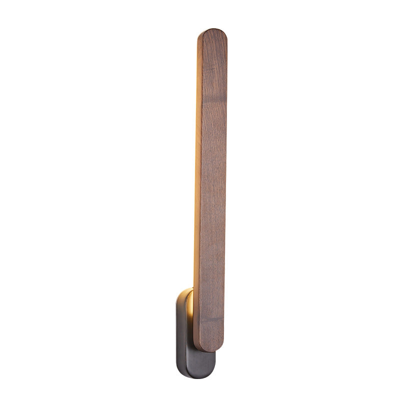Long Strip Black Walnut Wall Lamp