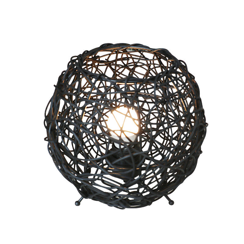 Rattan Weaving Bird's Nest Table Lamp