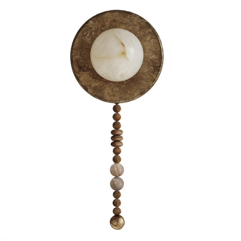 Round Beads Imitation Marble Wall Lamp