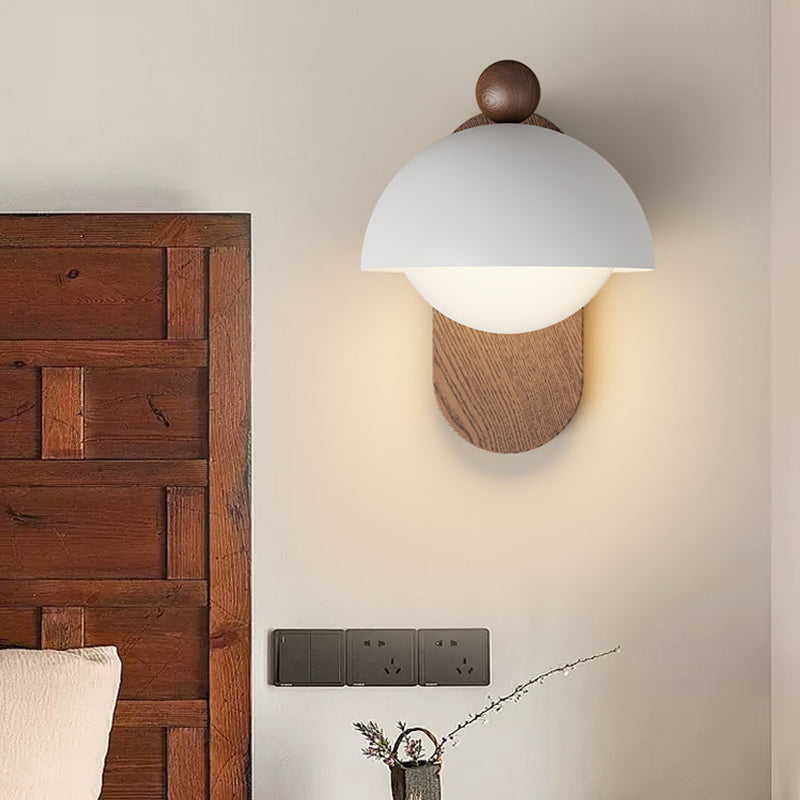 Round Acrylic Lampshade Iron Wall Lamp