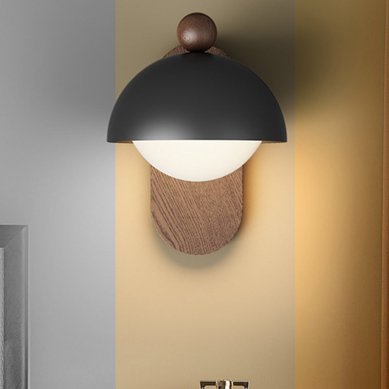 Round Acrylic Lampshade Iron Wall Lamp