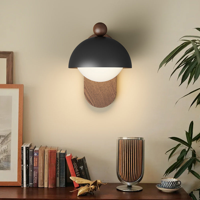 Round Acrylic Lampshade Iron Wall Lamp