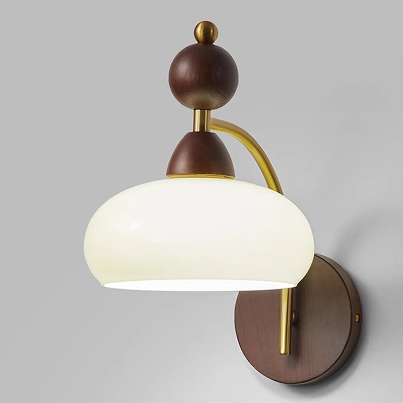 Round Glass Lampshade Ash Wall Lamp