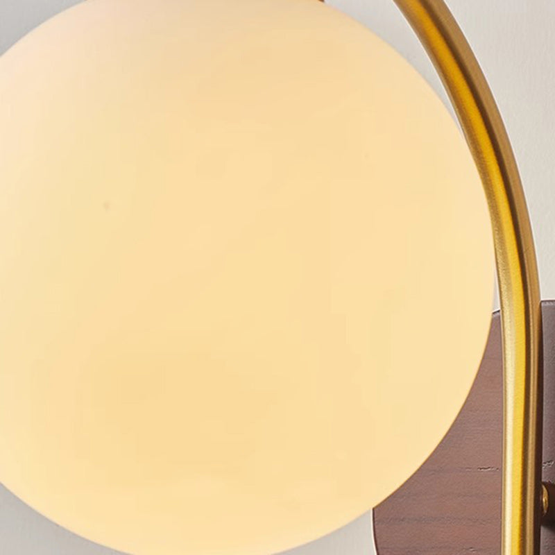 Round Glass Lampshade Ash Wall Lamp