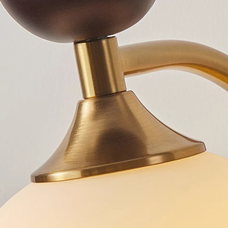 Round Glass Lampshade Ash Wall Lamp