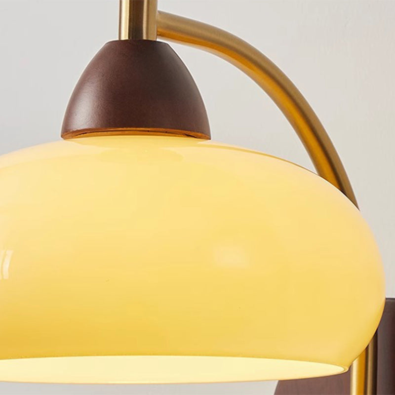 Round Glass Lampshade Ash Wall Lamp