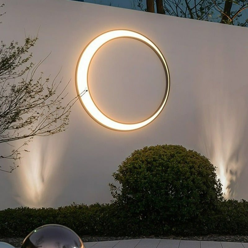 Round Moon Stainless Steel Outdoor Light
