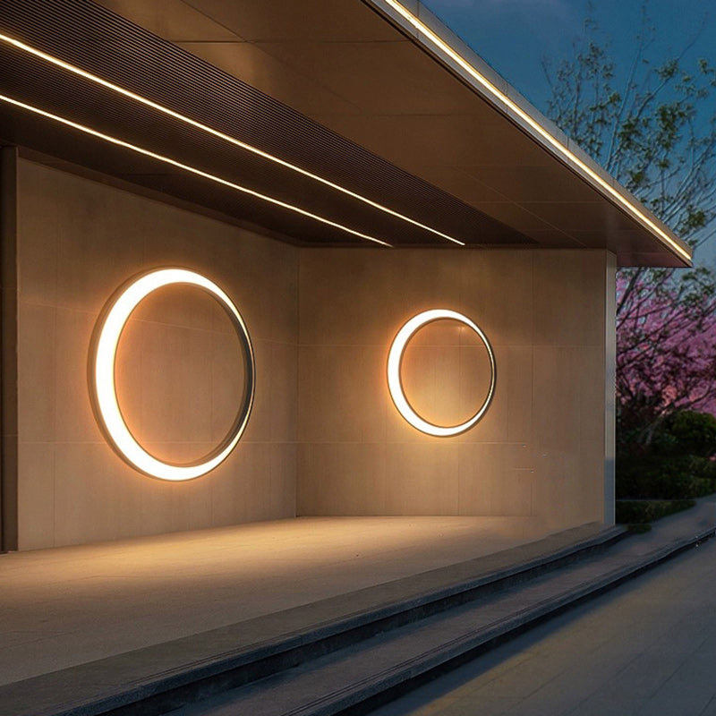 Round Moon Stainless Steel Outdoor Light