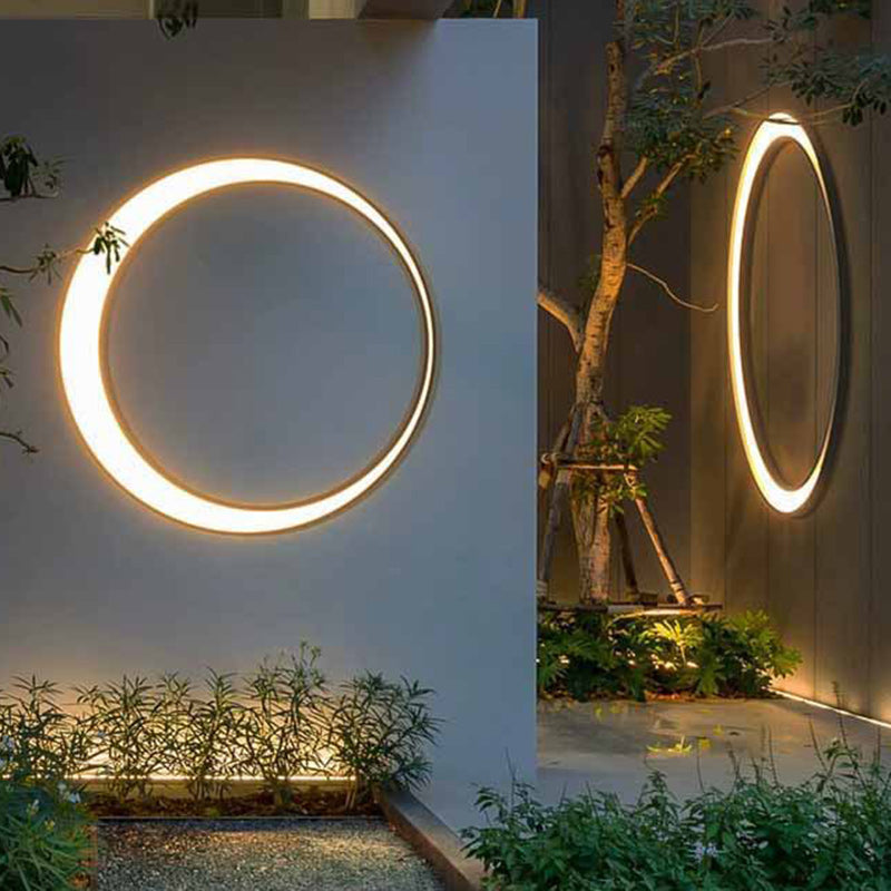 Round Moon Stainless Steel Outdoor Light
