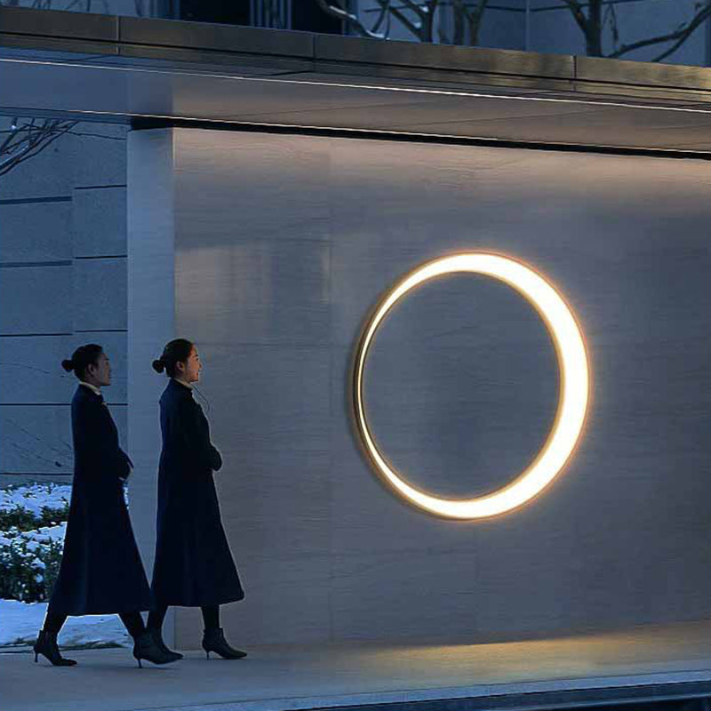 Round Moon Stainless Steel Outdoor Light