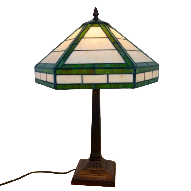Resin Conical Glass Lampshade Table Lamp