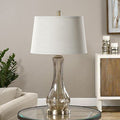 Glass Fabric Lampshade Living Table Lamp