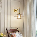 Round Hexagon Ash Hardware Wall Lamp