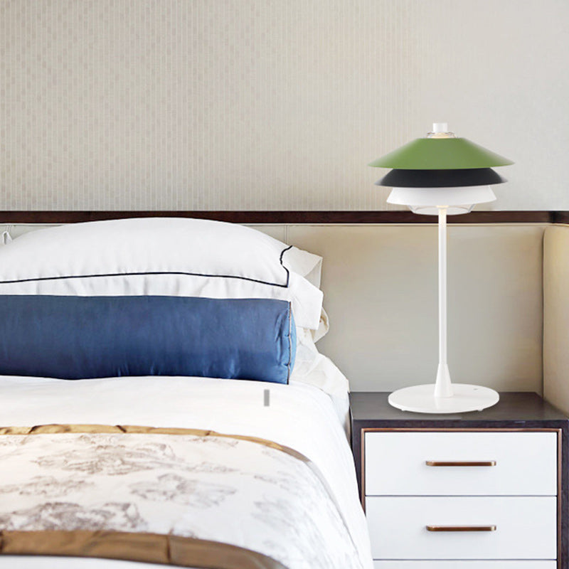 Aluminum Glass Lampshade Living Table Lamp