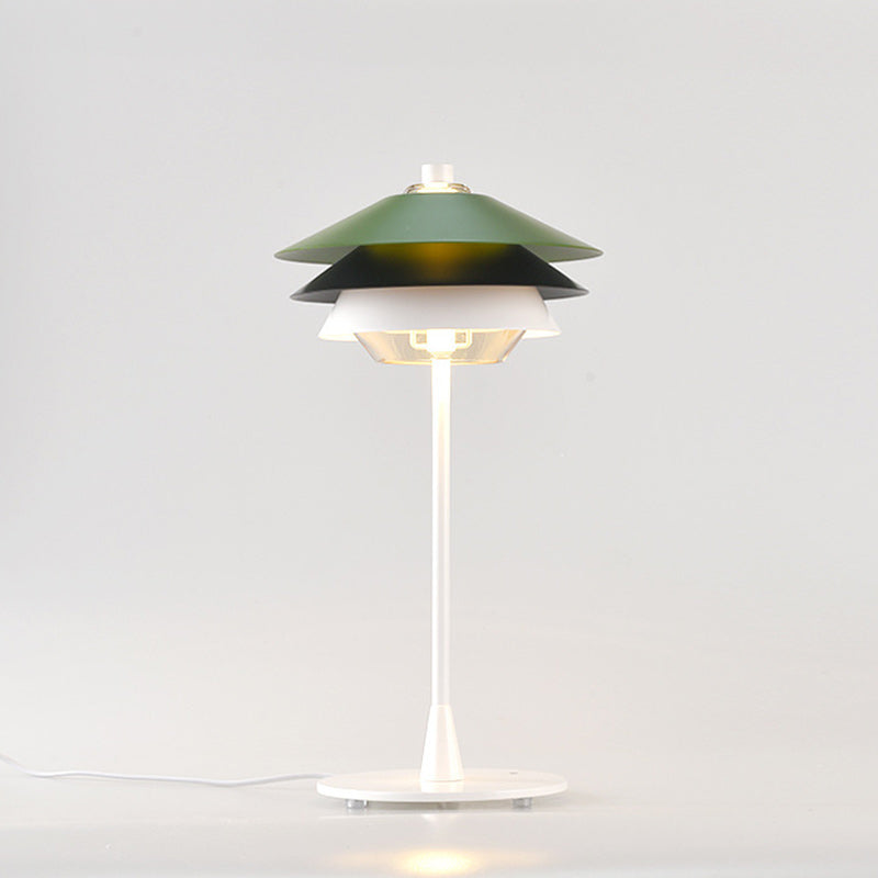 Aluminum Glass Lampshade Living Table Lamp