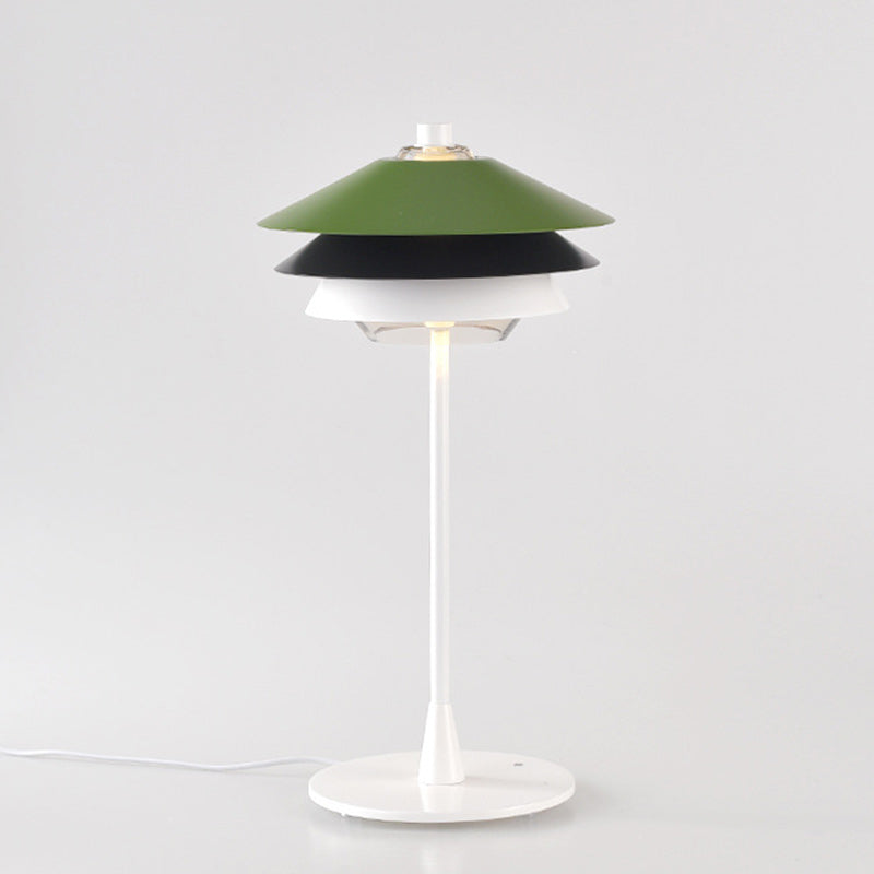 Aluminum Glass Lampshade Living Table Lamp