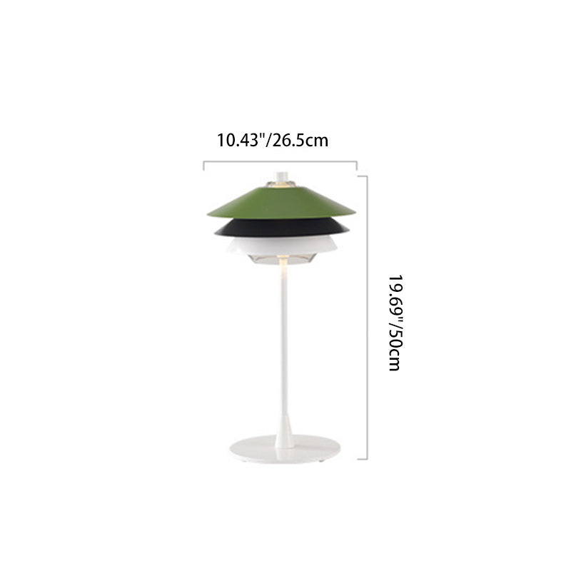 Aluminum Glass Lampshade Living Table Lamp
