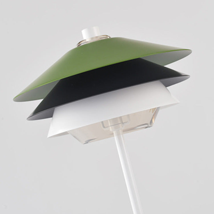 Aluminum Glass Lampshade Living Table Lamp