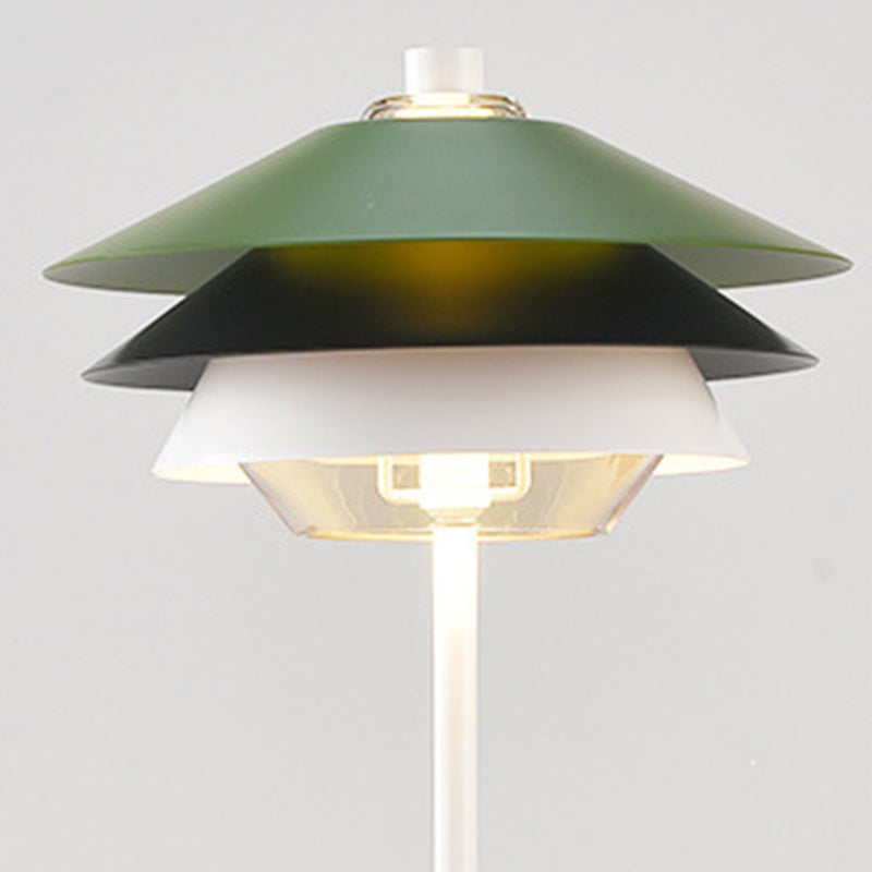 Aluminum Glass Lampshade Living Table Lamp