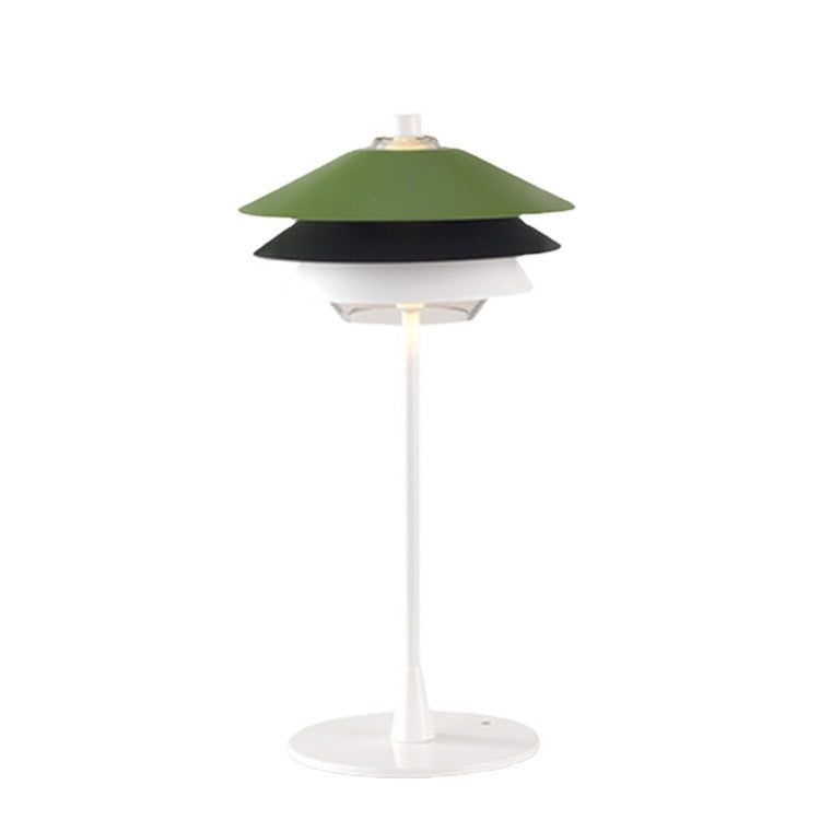 Aluminum Glass Lampshade Living Table Lamp