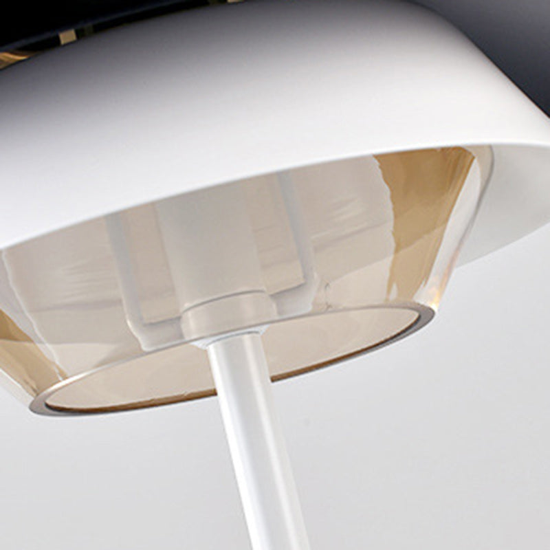 Aluminum Glass Lampshade Living Table Lamp