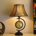 Clock Pattern Fabric Lampshade Table Lamp
