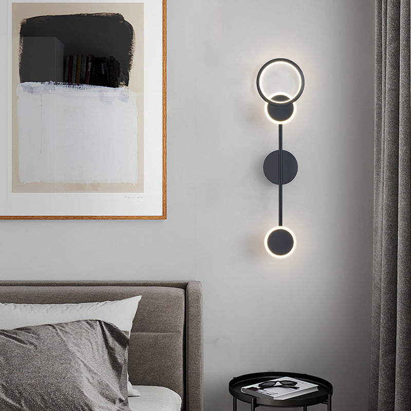 Round Acrylic Aluminum Iron Wall Lamp