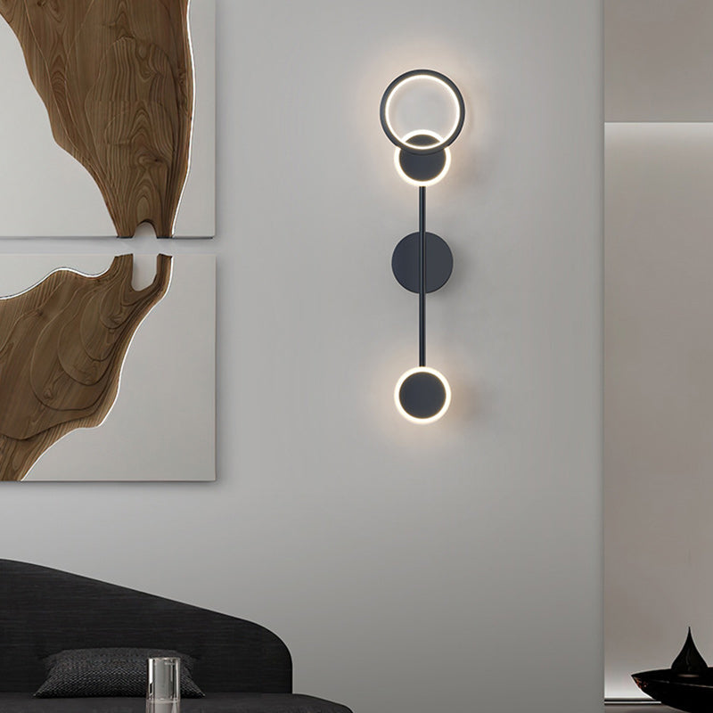 Round Acrylic Aluminum Iron Wall Lamp