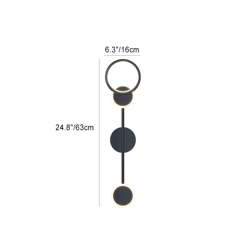 Round Acrylic Aluminum Iron Wall Lamp