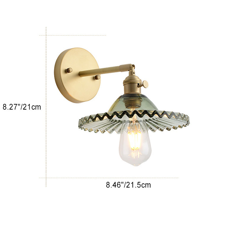 Transparent Hat Shape Glass Wall Lamp