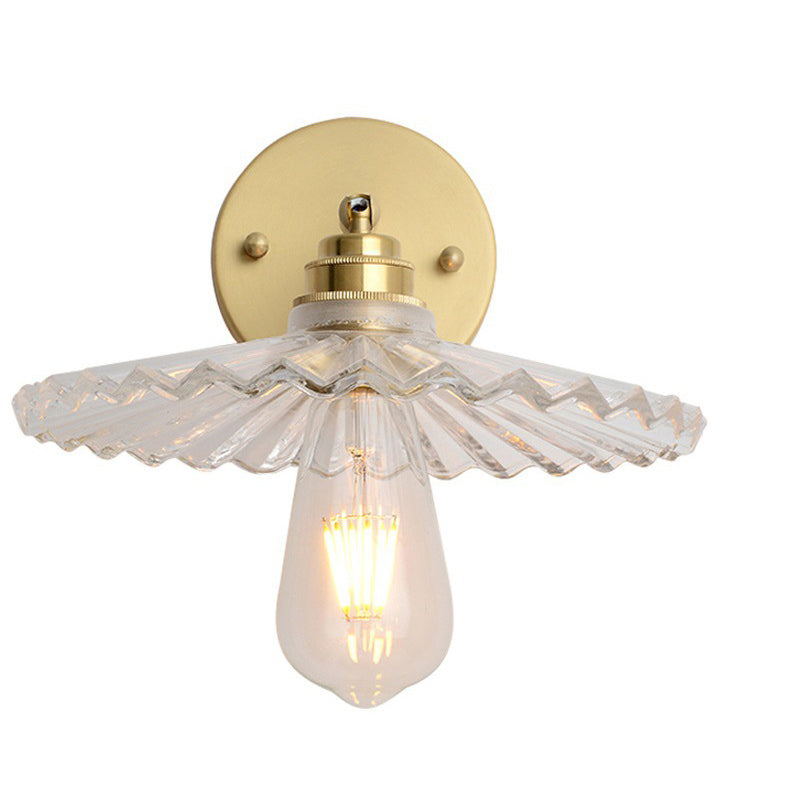 Transparent Hat Shape Glass Wall Lamp