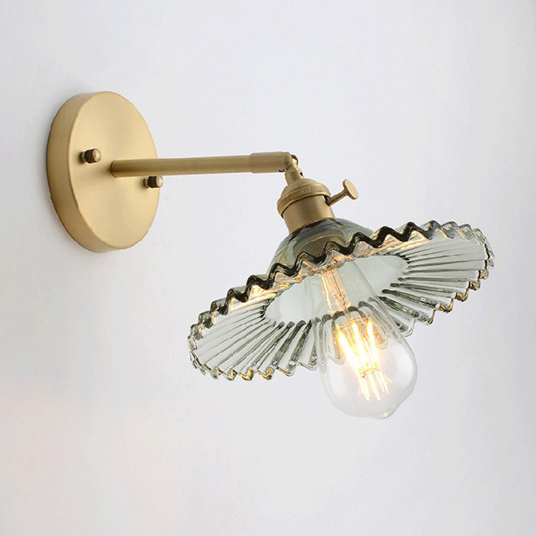 Transparent Hat Shape Glass Wall Lamp