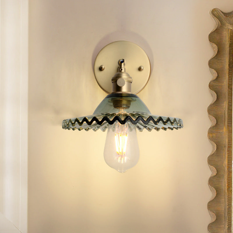 Transparent Hat Shape Glass Wall Lamp