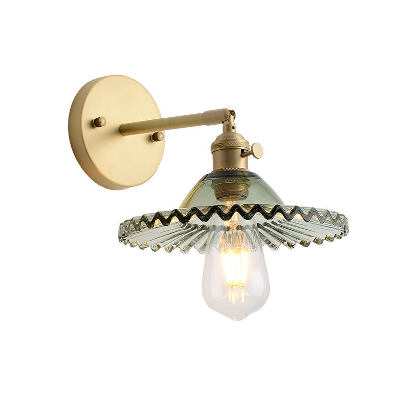 Transparent Hat Shape Glass Wall Lamp