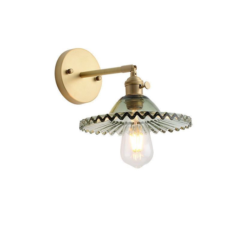 Transparent Hat Shape Glass Wall Lamp