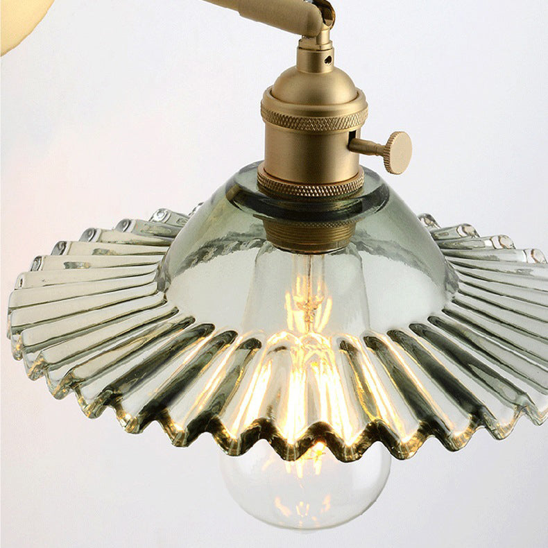 Transparent Hat Shape Glass Wall Lamp